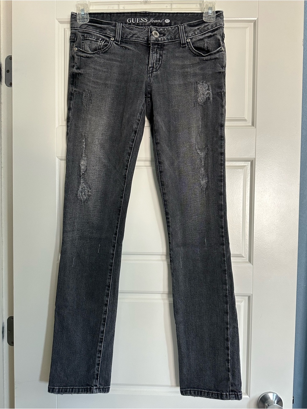 GUESS Women’s Black Faded Starlet Skinny Jeans